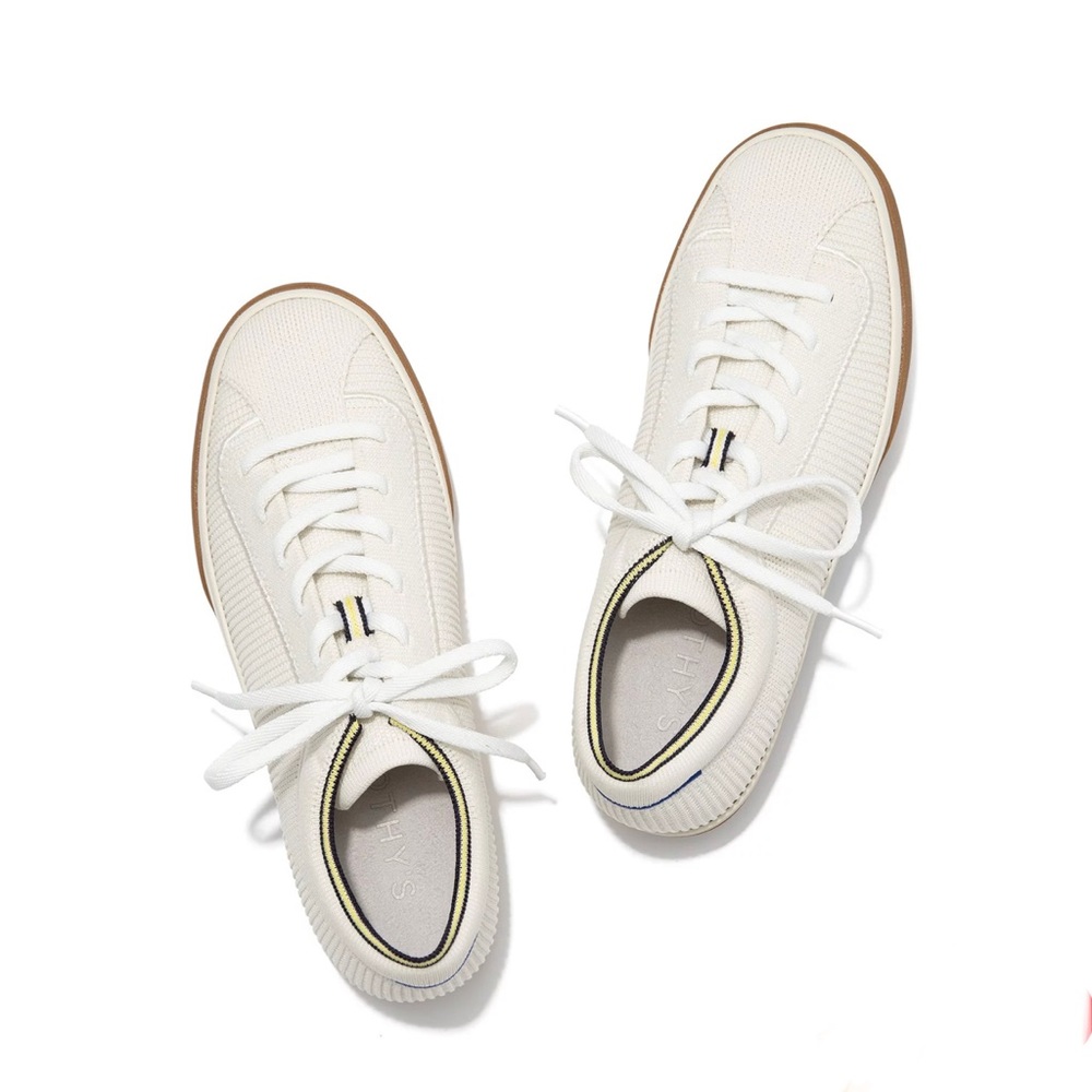 Rothy’s The Lace Up Sneaker in Vanilla